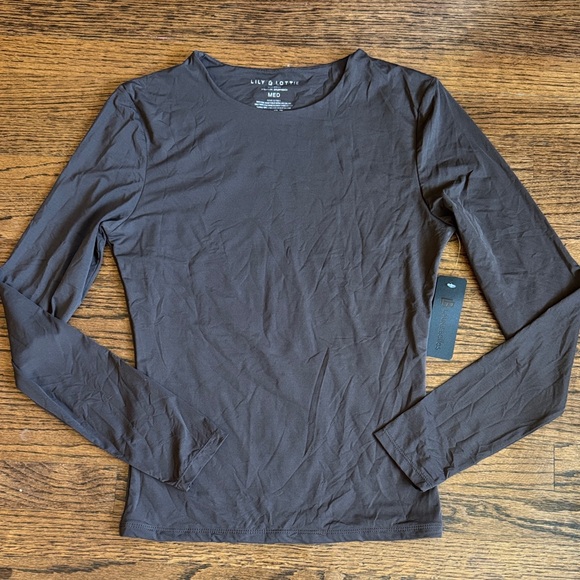 Lily & Lottie Tops - Lily & Lottie Women's Charcoal Long Sleeve Tee